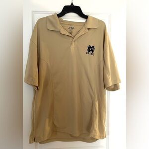 Notre Dame Gold/Tan Polo Golf-preppy Top Shirt Men’s Size: XL P2 Brand football